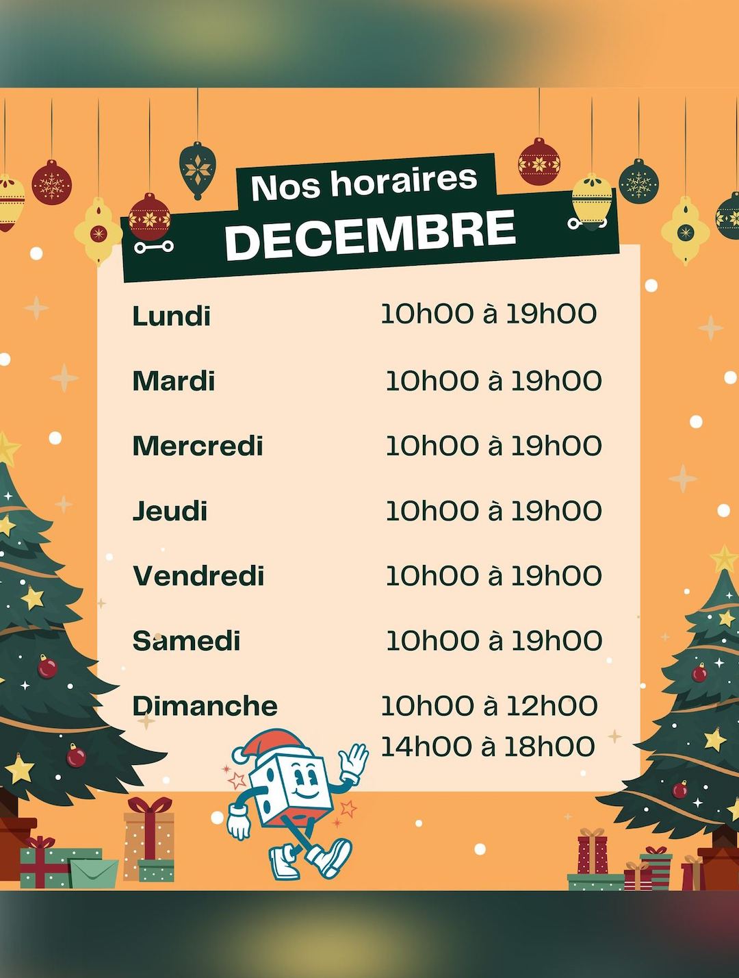 Horaires Noel La Boutique en Jouets Béziers